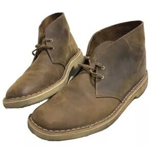 Clarks Leather Boots Chukka Preppy Y2K 90s Minimalist Casual Shoes Mens 9